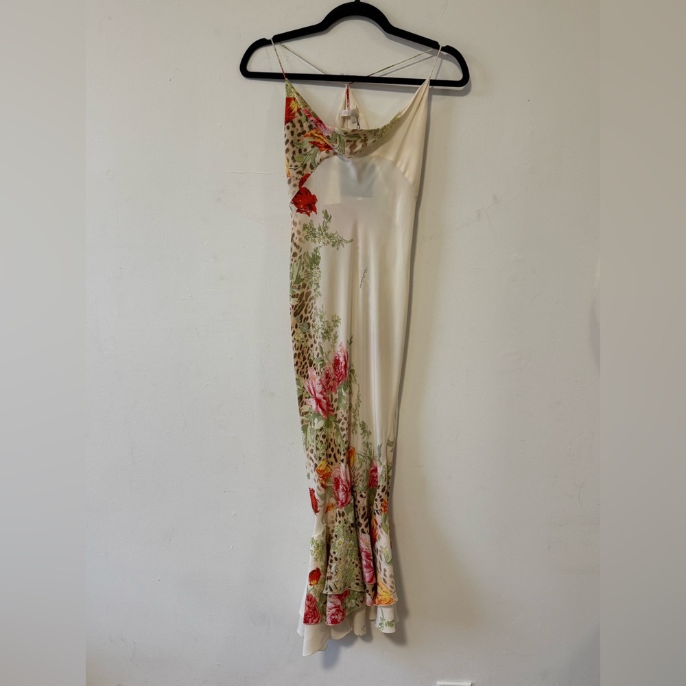 RARE Roberto Cavalli silk floral midi XS or XXS